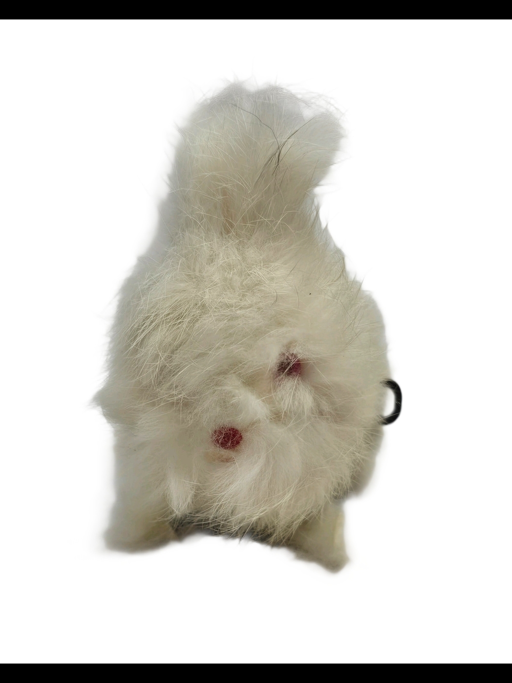 Vintage 1950s Mechanical Wind Up Hopping Bunny Rabbit Toy Mid Century WORKS READ